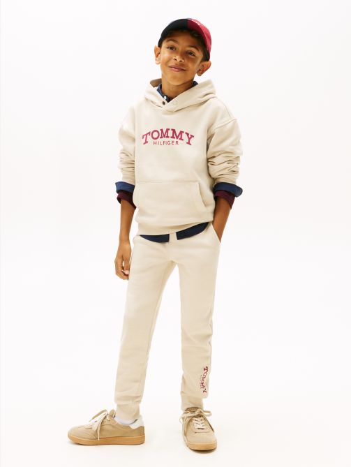 Logo Print Brushed Fleece Joggers