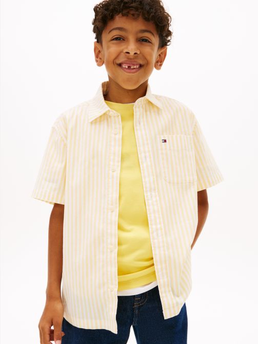 Ithaca Stripe Short Sleeve Oxford Shirt