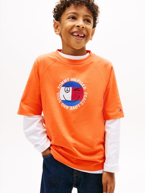 Smiley Flag Logo Jersey T-Shirt