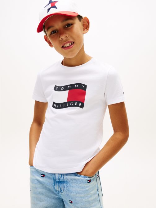 Wavy Flag Jersey Crew Neck T-Shirt