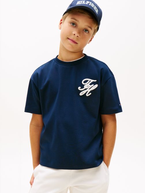 Logo Appliqué Interlock Knit T-Shirt