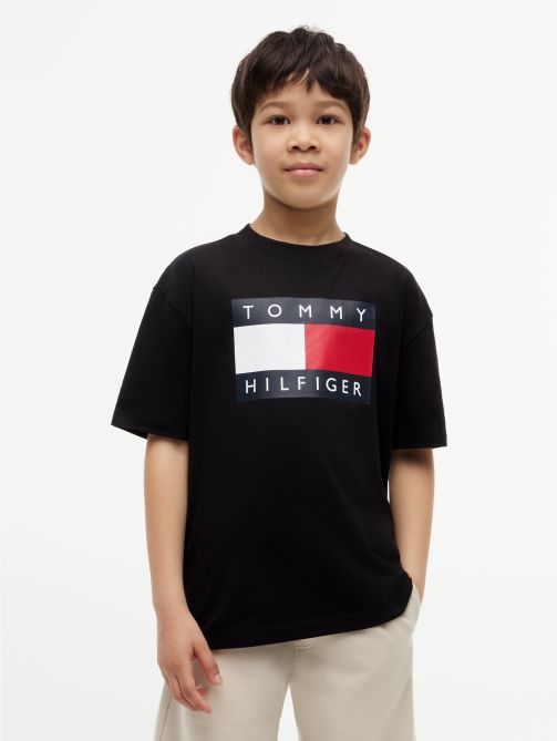 Flag Logo Jersey Crew Neck T-Shirt