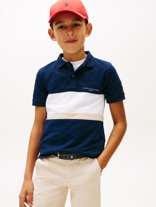 Regular Fit Colour-Blocked Pique Polo T-Shirt
