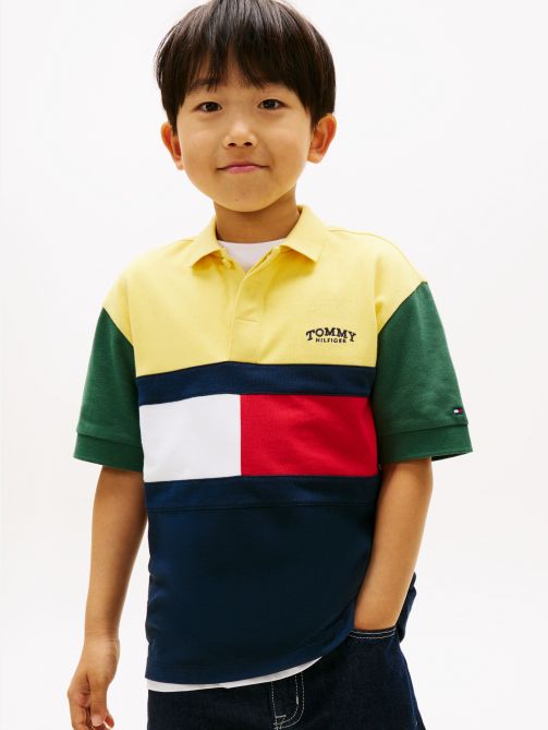 Colour-Blocked Pique Polo Shirt