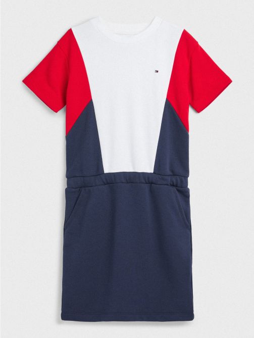 Colour-Blocked Knit Dress