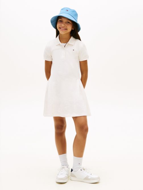 Essential Pleated Short Sleeve Polo Dress