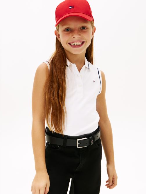 Essential Tipped Sleeveless Polo T-Shirt