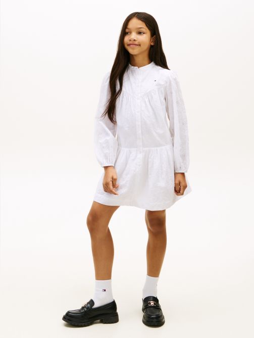Broderie Anglaise Shirt Dress