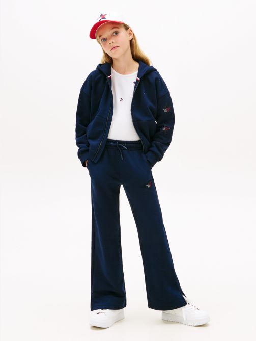 Diamanté Star Flag Wide Leg Joggers