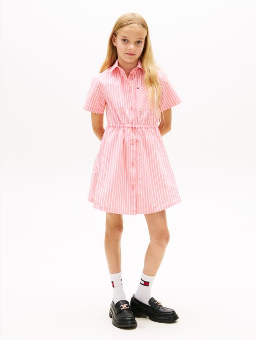 Stripe Poplin Shirt Dress