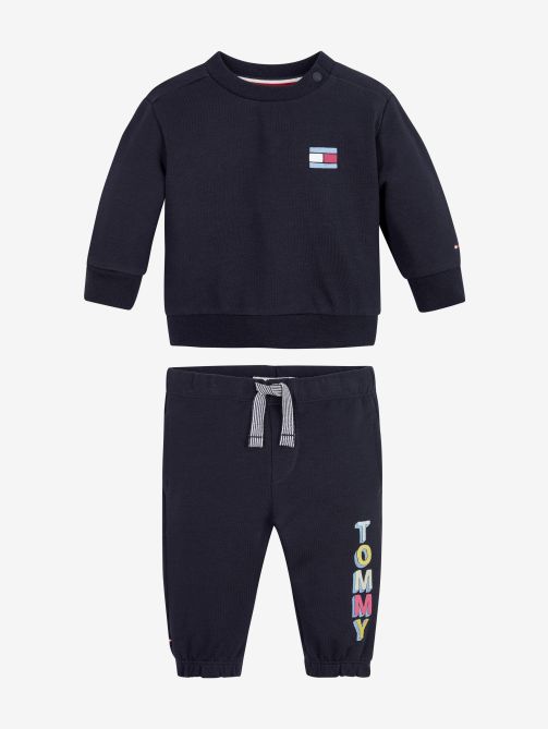 Multicolour Logo Sweatshirt And Joggers Set