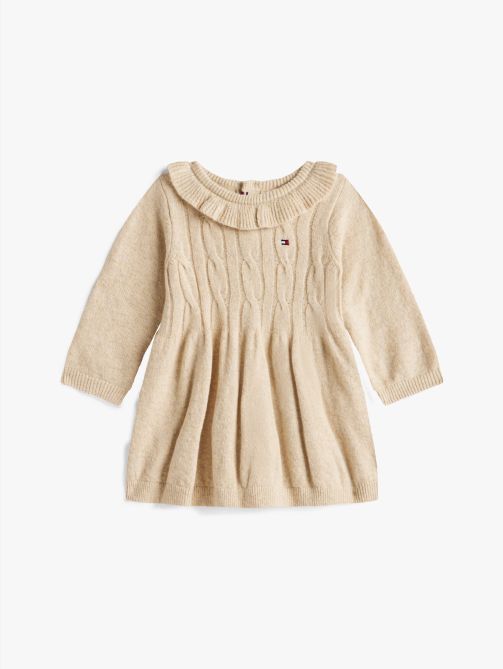 Cable Knit Peter Pan Collar Dress