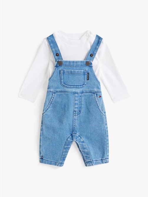 Denim Dungarees and T-Shirt Set