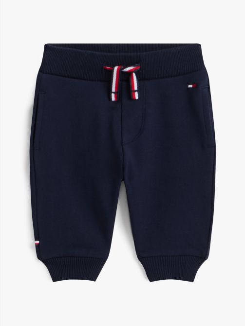 بنطلون رياضي برباط مزين بشريط التوقيع