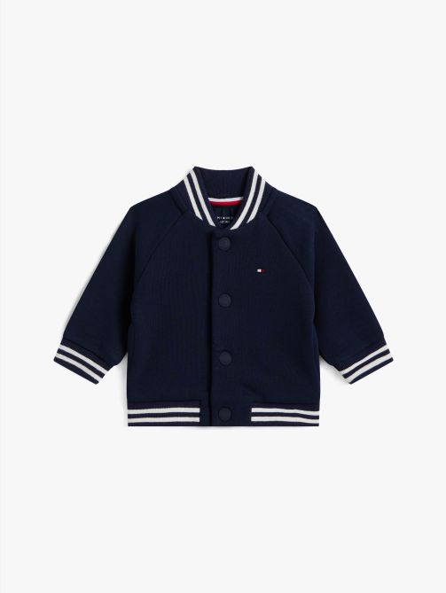 Back Logo Embroidery Bomber Jacket