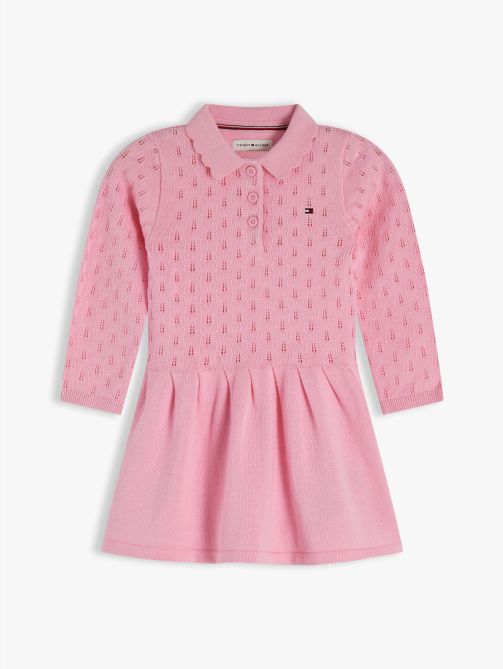Pointelle Fit and Flare Dress
