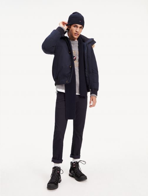 tommy hilfiger hooded bomber jacket