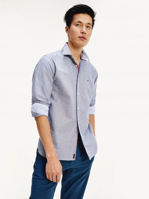 Contrast Trim Organic Cotton Shirt