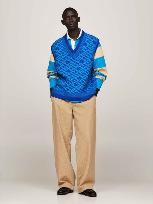 TH Monogram Boxy Sweater Vest