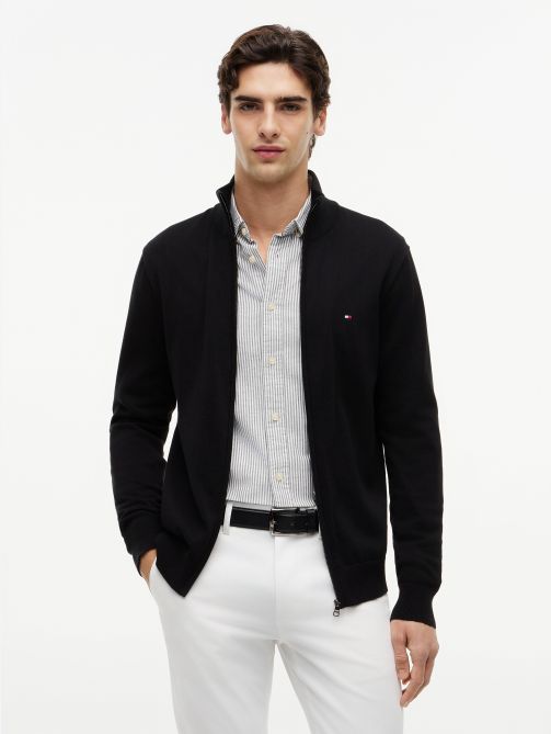 Zip-Thru Mock Turtleneck Jumper