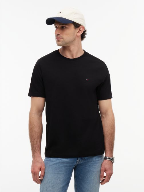 Flag Embroidery Crew Neck T-Shirt