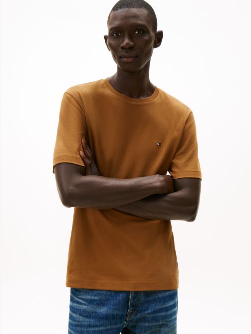 Flag Embroidery Crew Neck T-Shirt