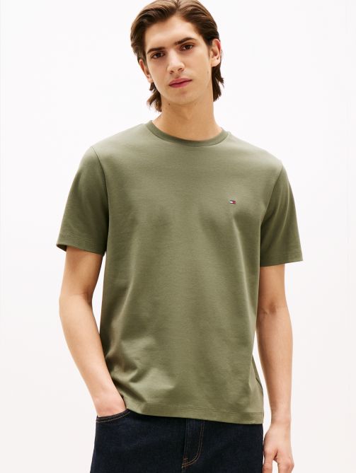 Flag Embroidery Crew Neck T-Shirt