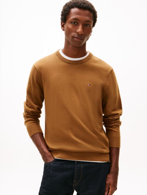 Flag Embroidery Crew Neck Jumper