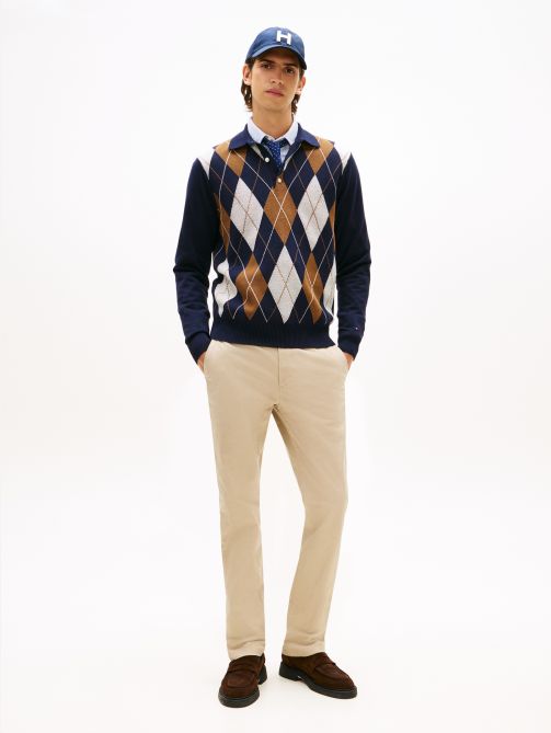 بنطلون تشينو دينتون من قماش التويل بساق مستقيمة