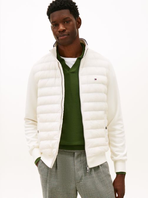 سويت شيرت مبطن بنسيج مختلط وسحاب كامل