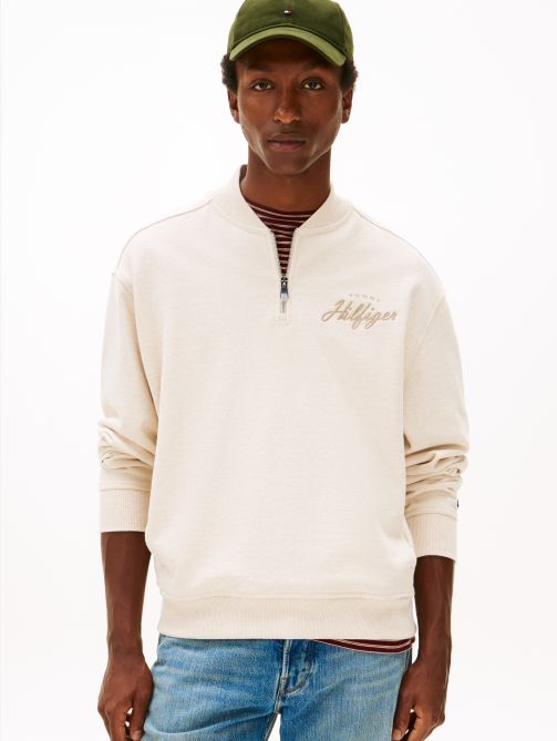 Baseball Collar Quarter-Zip Jumper