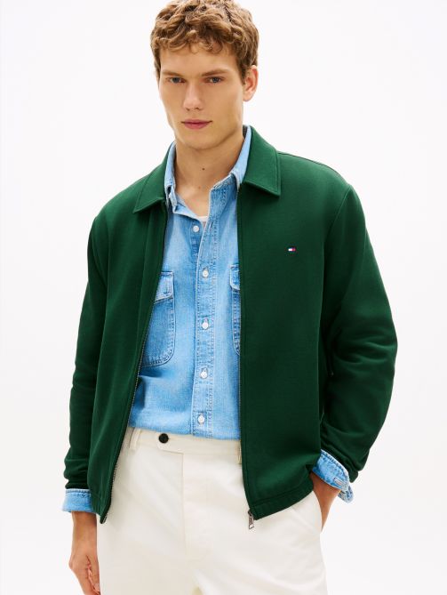 جاكيت تيري مطرز بعلم الشعار