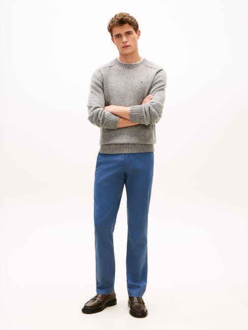 بنطلون دينتون منقوش بساق مستقيمة