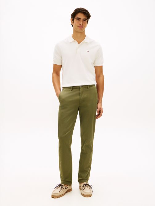 Denton Micro Print Straight Leg Chinos
