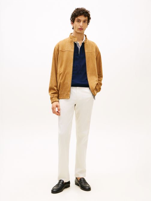 Denton Micro Print Straight Leg Chinos