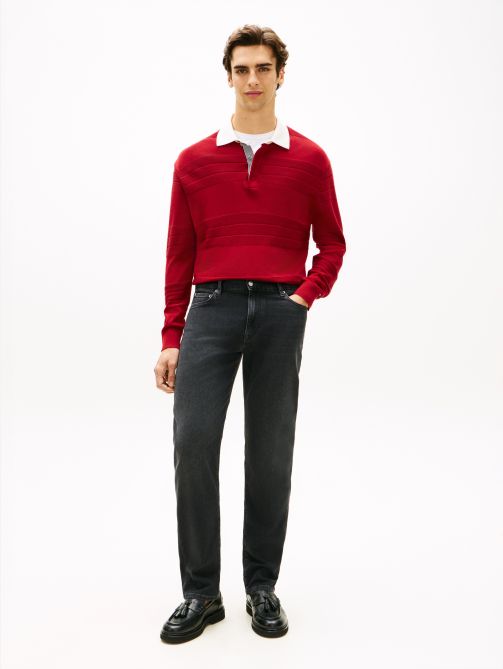 Denton Slim Straight Leg Black Jeans