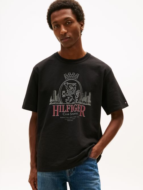 Heritage Textured Crest Graphic Relaxed T-Shirt