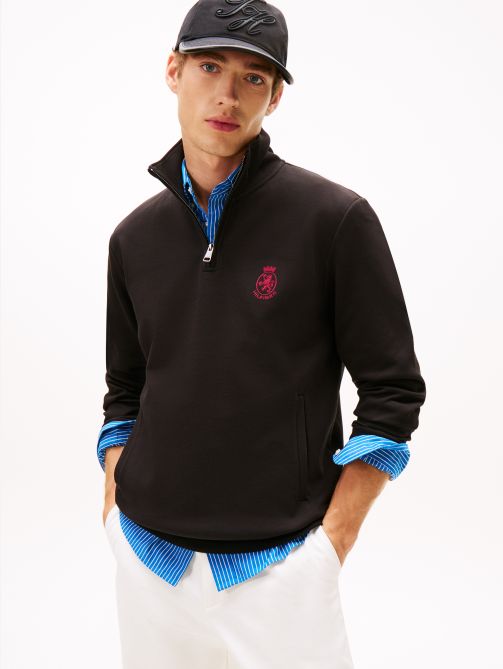 TH Crest Embroidery Quarter-Zip Jumper