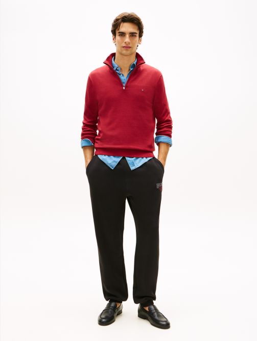 بنطلون رياضي جوغرز بقصة مريحة وأساور مطاطية مزين بشعار Heritage