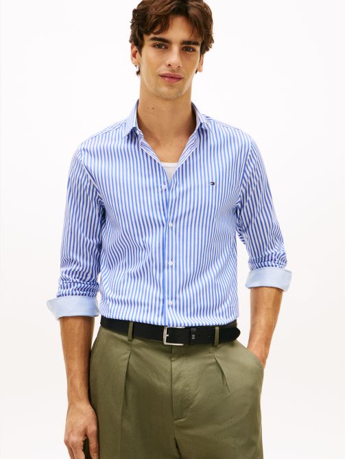 Slim Fit Bengal Stripe Poplin Shirt
