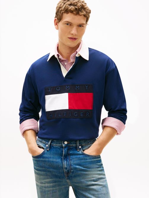 Flag Logo Relaxed Rugby Shirt