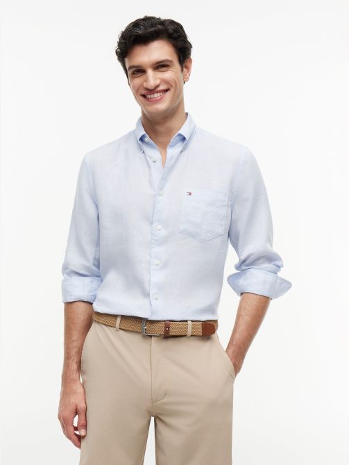 Regular Fit Washed Pure Linen Shirt