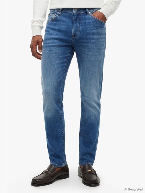 Bleecker Whiskered Faded Slim Jeans