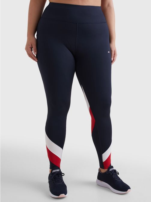 Curve Sport High-Rise Waist Colour-Blocked Leggings
