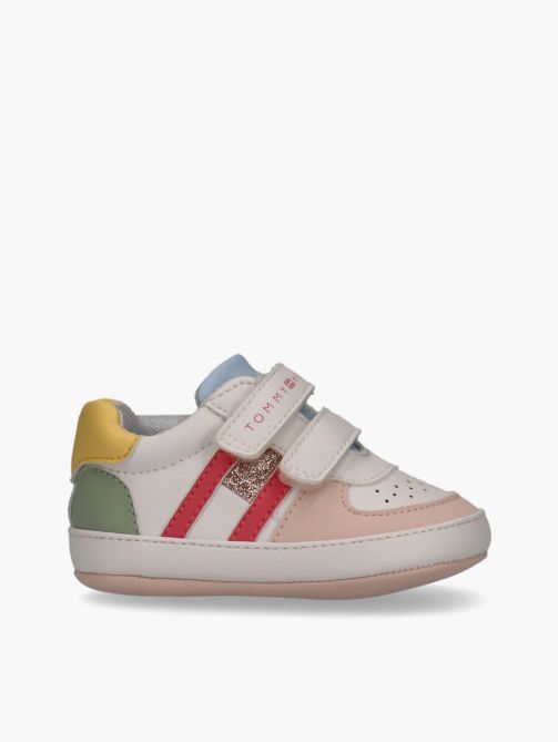 Baby Sneakers with Metallic Accents and Velcro