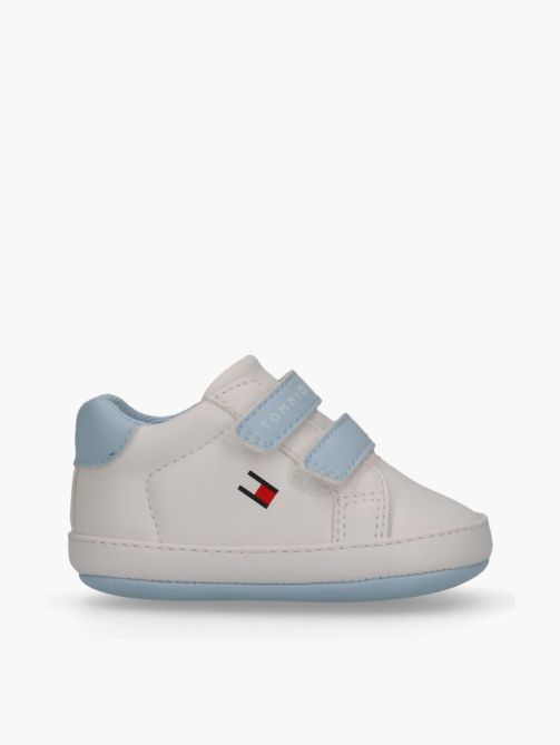 Baby Sneakers with Iconic Flag Detail and Velcro