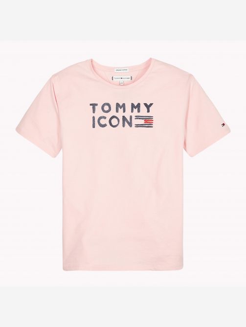 تيشيرت تومي آيكون بستايل لامع