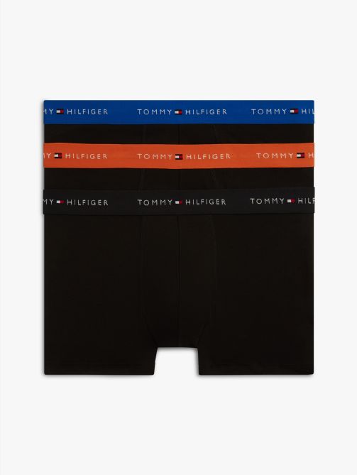 طقم 3 بوكسر بخصر مطاطي مزين بشعار متكرر