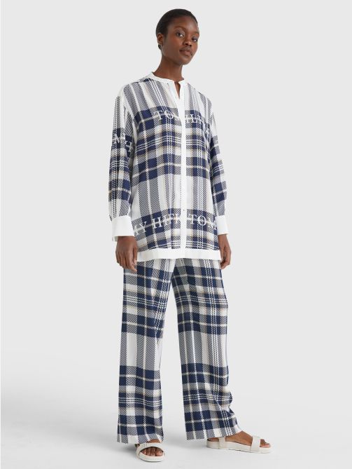 Tommy Icons Relaxed Silk Tartan Trousers