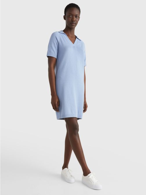 Organic Cotton Polo Neck Dress Tommy Hilfiger